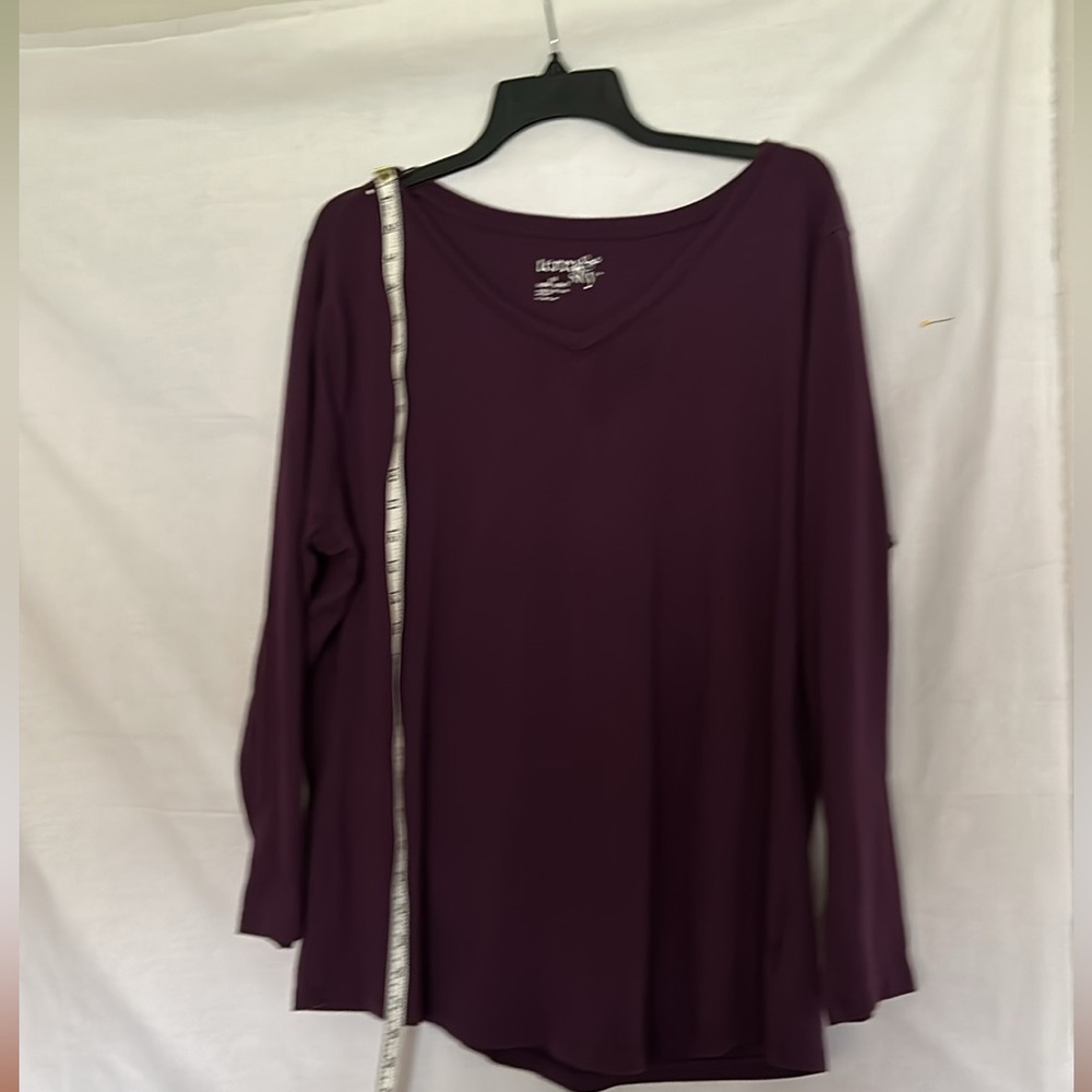 Long sleeve V-neck super soft jersey top - Picture 3 of 7